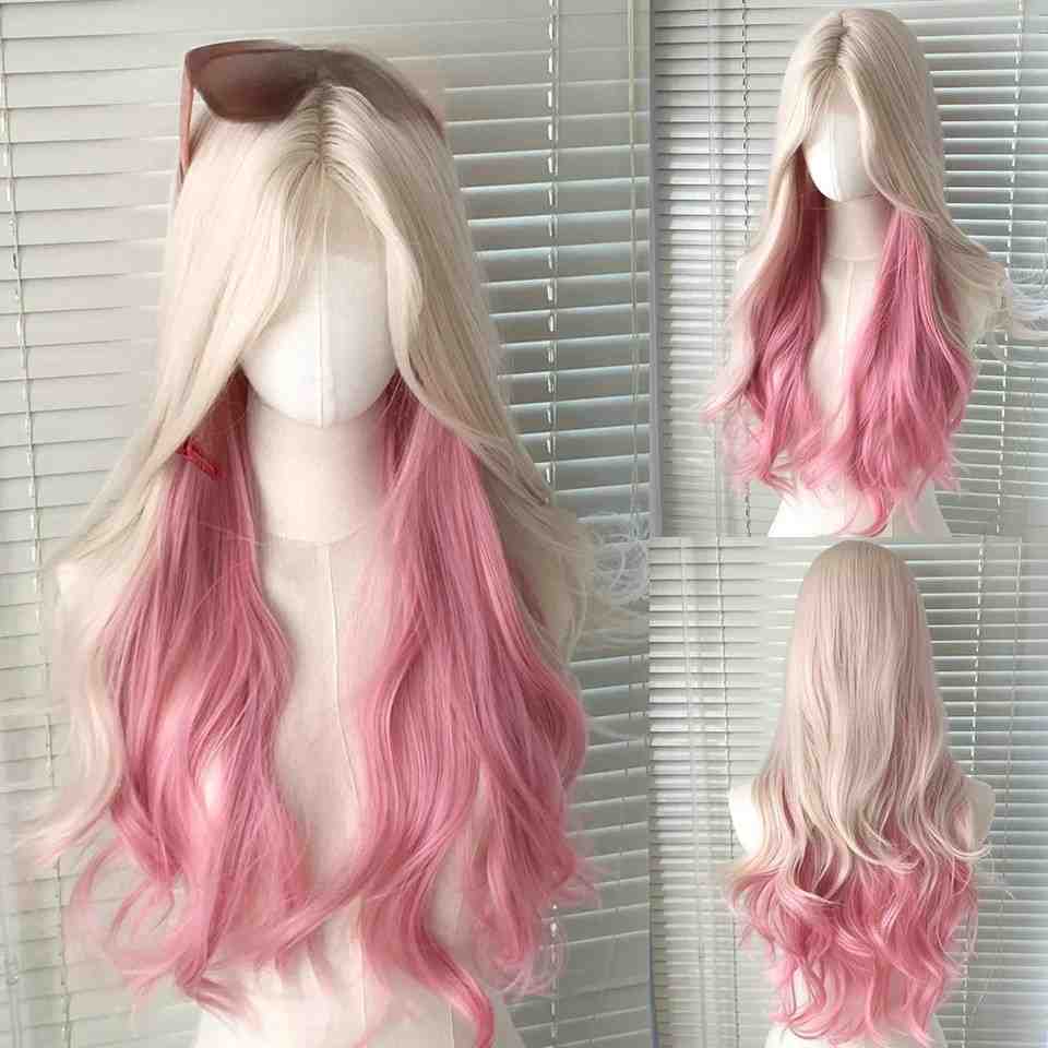 Pink Ethereal Fantasy Aura Wig for DDLG Cosplay and Magical Everyday Glam