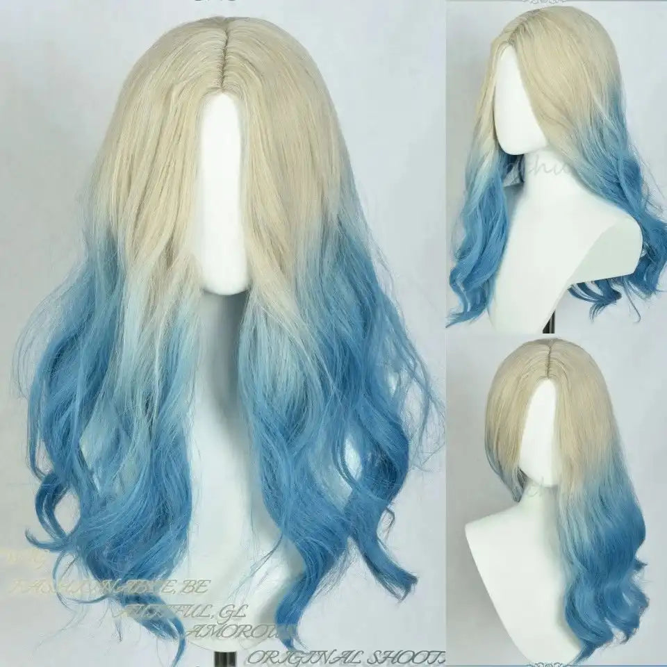 Salt Blue Fantasy Aura Wig for Magical, Soft DDLG Style