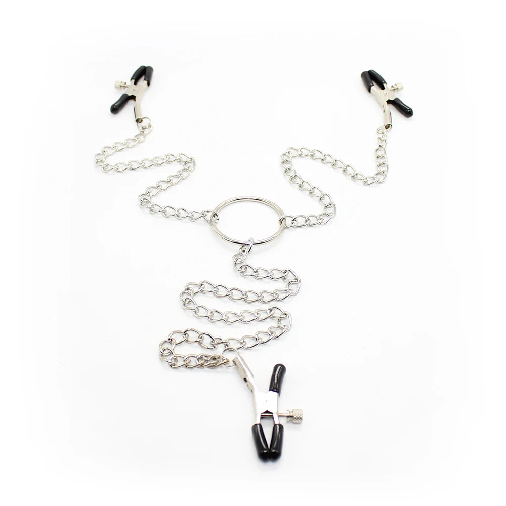 Flirty Triple Pleasure Clips set for DDLG intimate play, cutecore teasing, and playful kinky roleplay