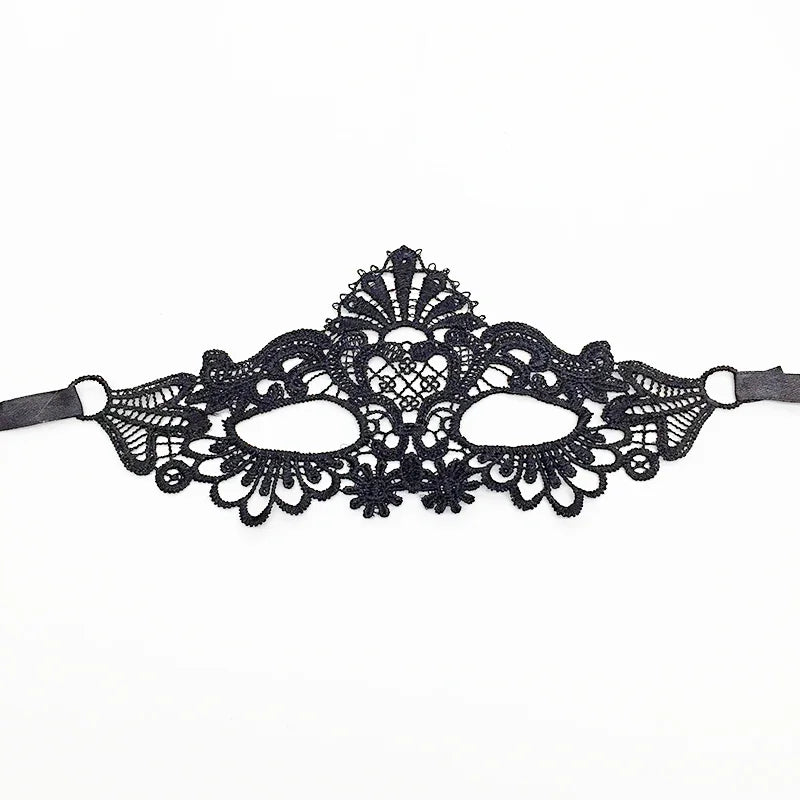 Flirty Midnight VIP Lace Mask with delicate lace design for kawaii, baddie, and cutecore vibes