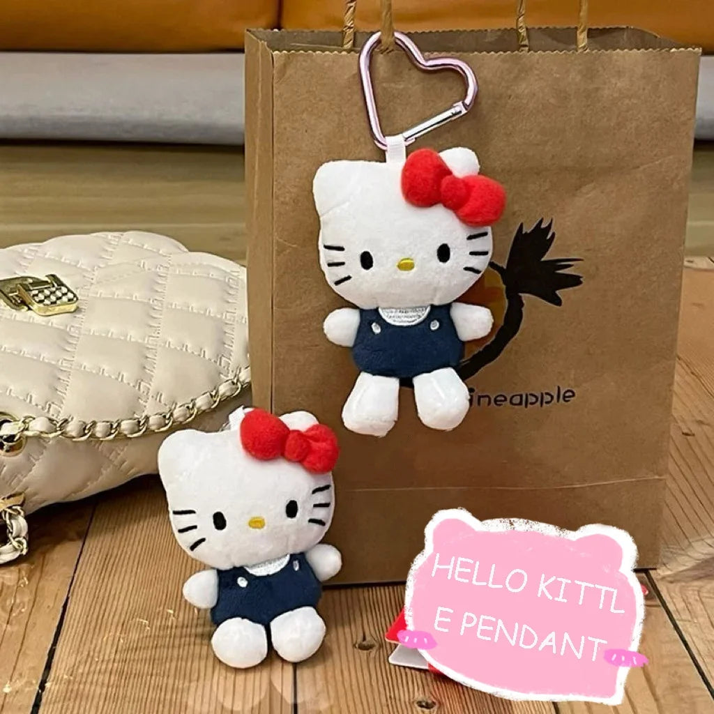 Fluffy Angel Purr Keychain, cute plush accessory for kawaii, DDLG, ABDL, and plush fans