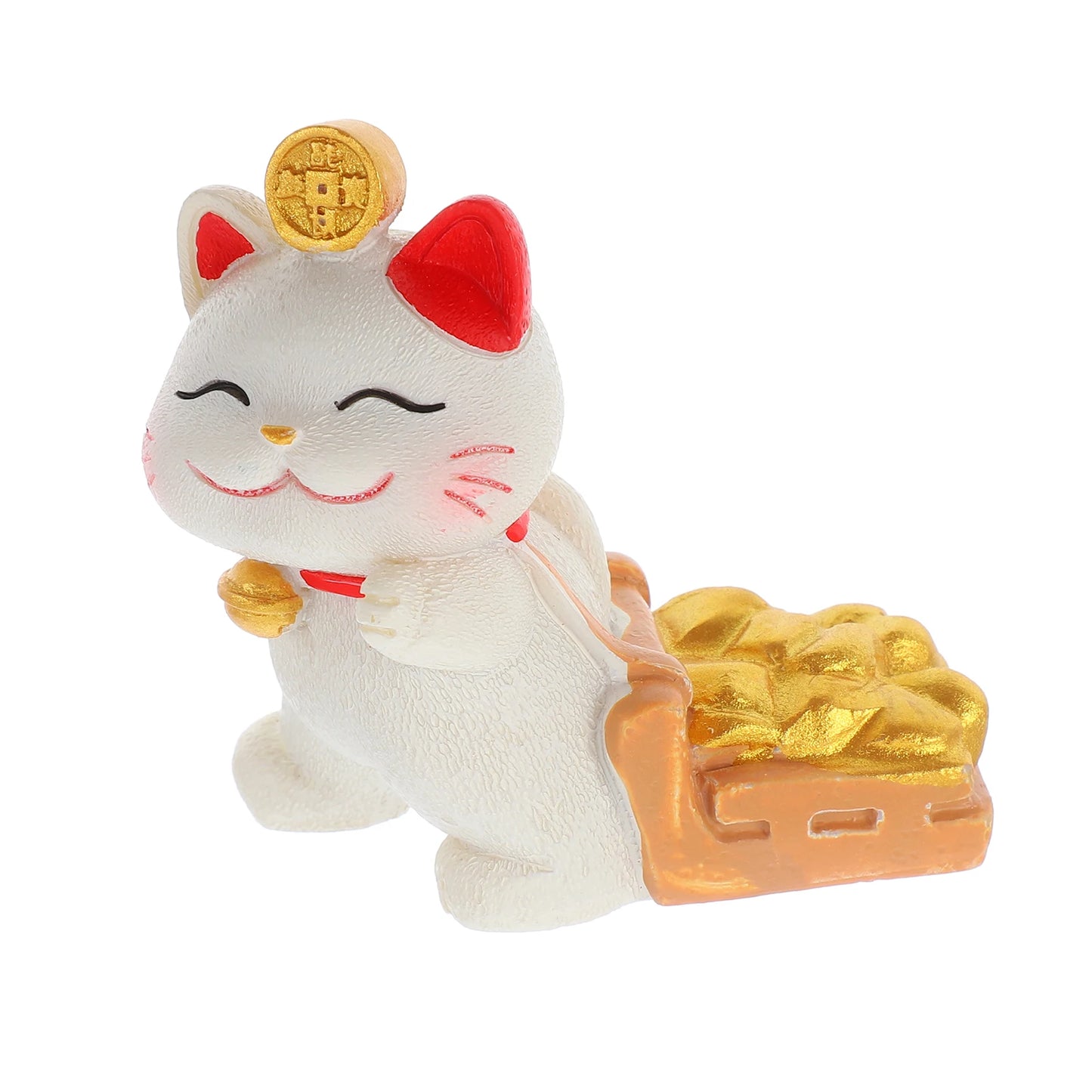 Fortune Cat mini ornament feng shui inspired lucky charm for prosperity and joy