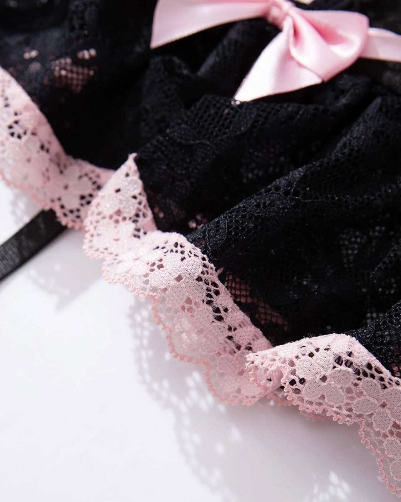 Frostbite Blue corset lingerie bodysuit bottom fabric detail, pastelcore kawaii DDLG