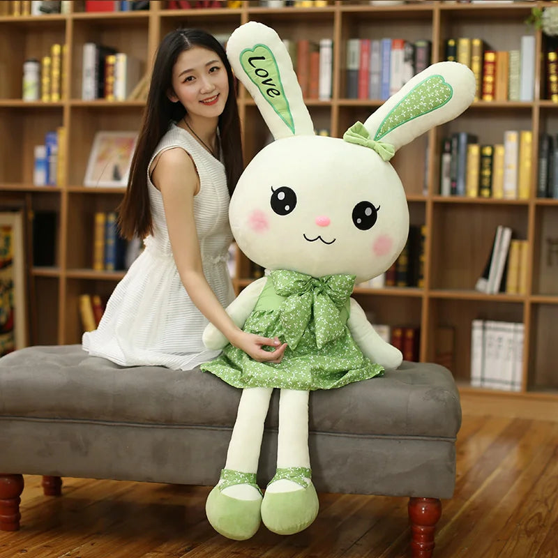 Giant Snuggle Bunny Plush, extra-large 80cmβ100cm soft plush for hugs and cozy comfort