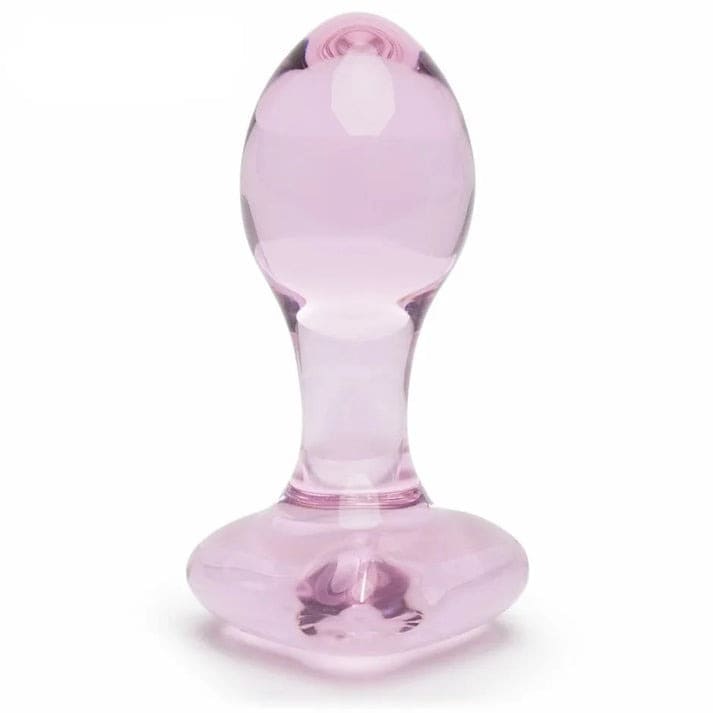 Kawaii crystal glass plug with heart-shaped base, ideal for sparkle lovers and luxury toy collectors.