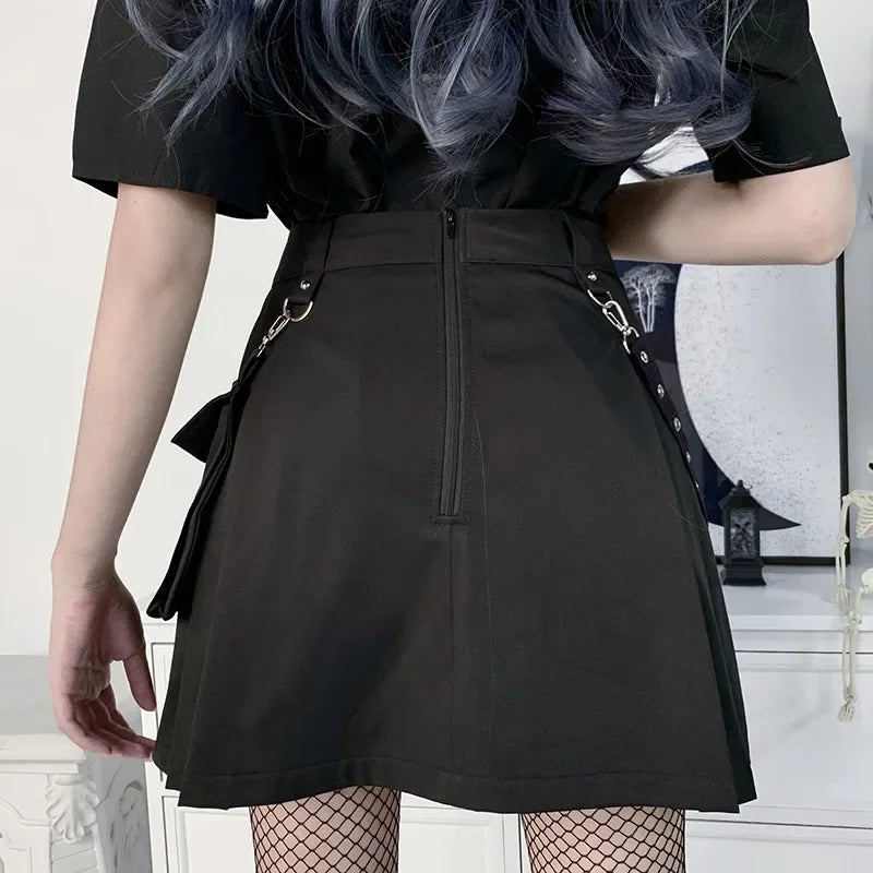 Midnight Goth Baddie Backpack, Cute & Edgy DDLG, Club-Ready Cutecore Fashion