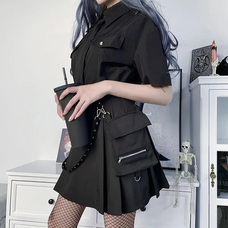 Streetwear Goth Baddie Backpack, Trendy DDLG Kawaii Alt Style