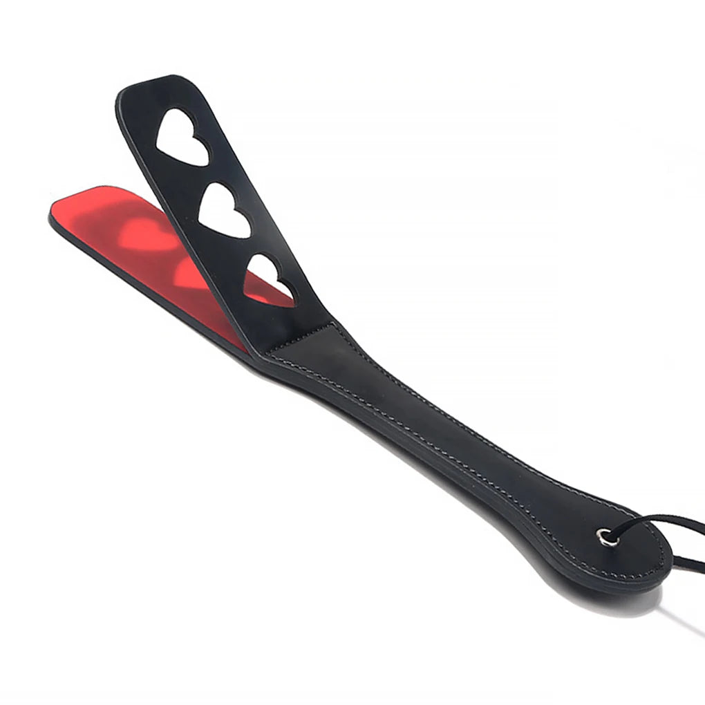 heart-shaped spanking paddle with soft sting, lightweight and comfy grip for ddlg kawaii punishment play