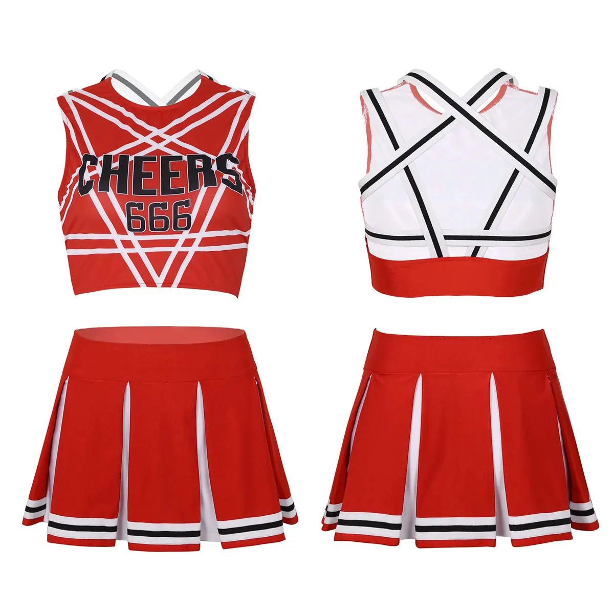 Hot as Hell devil cheerleader set, perfect for sexy cutecore, DDLG, ABDL, and cosplay fantasies