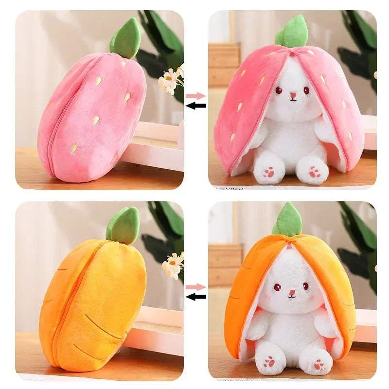 Interactive kawaii bunny plush, zip & snuggle toy for DDLG & ABDL collectors