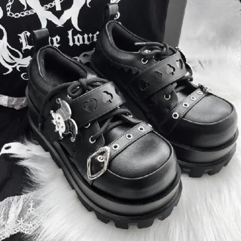 Joker Wild Card Platforms alt fashion heels mixing edgy punk with playful kawaii energy