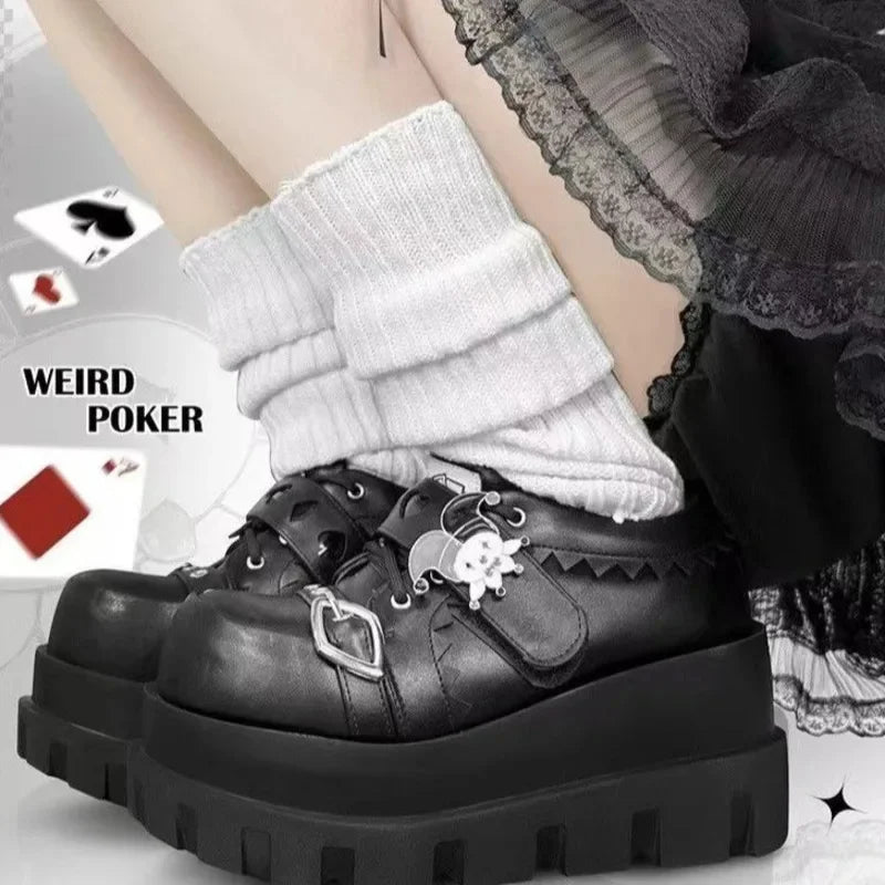 Joker Wild Card Platforms perfect for cosplay, statement making, and playful DDLG style