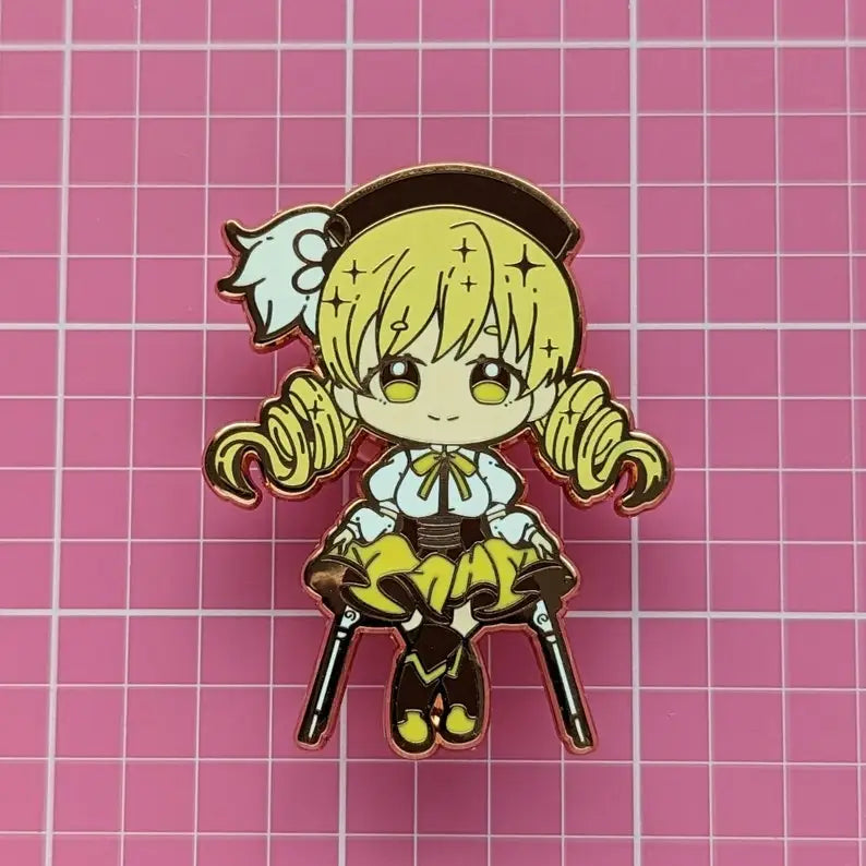 Kawaii anime enamel pin designed for bags, jackets, and ita bags, great for anime lovers and gifting