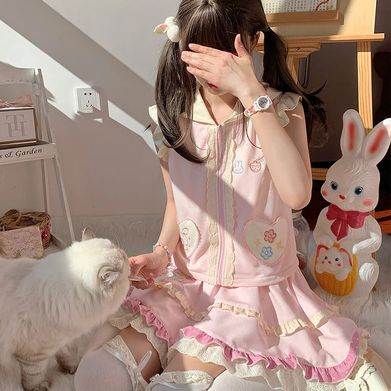 Adorable bunny hop playtime set blending fun, comfort, and kawaii style