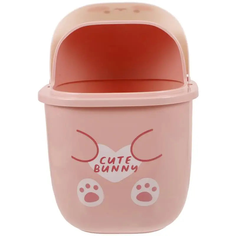 Kawaii Bunny Compact Trash Can, perfect pastel desk accessory for kawaii and cutecore setups