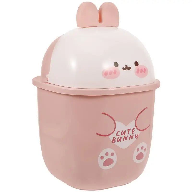 Cute Kawaii Bunny Compact Trash Can, great gift for kawaii lovers and students