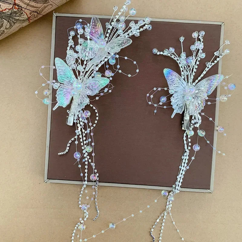 Kawaii butterfly hair accessories, lightweight, 3D fairy-wing design for DDLG ABDL fantasy play