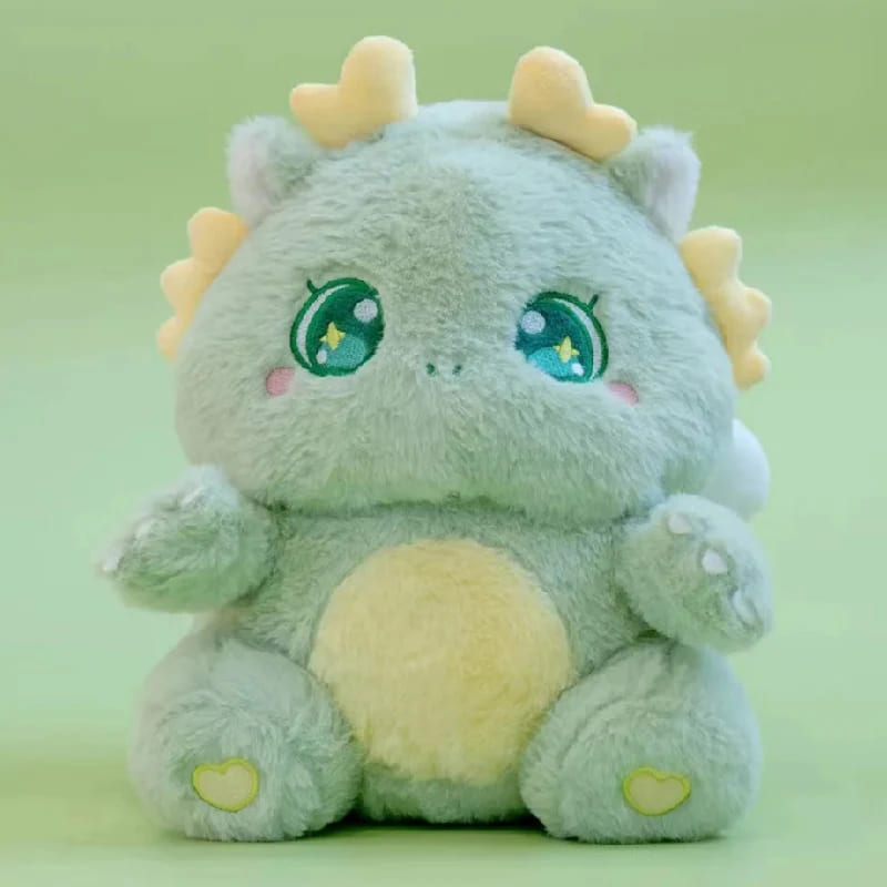 Green Kawaii Dragon Plush β soft 30cm plushie with cute features, perfect for nursery decor or gifting.