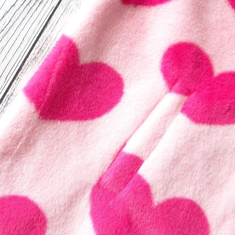 Kawaii heart print pastel jacket π DDLG ABDL babycore baddie style, comfy fleece lining & playful bold pattern β¨