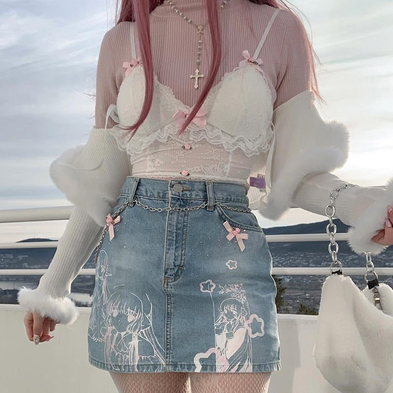 Kawaii cotton lace lingerie set for girls with matching bra and panties, ideal for softcore, DDLG, and ABDL vibes.