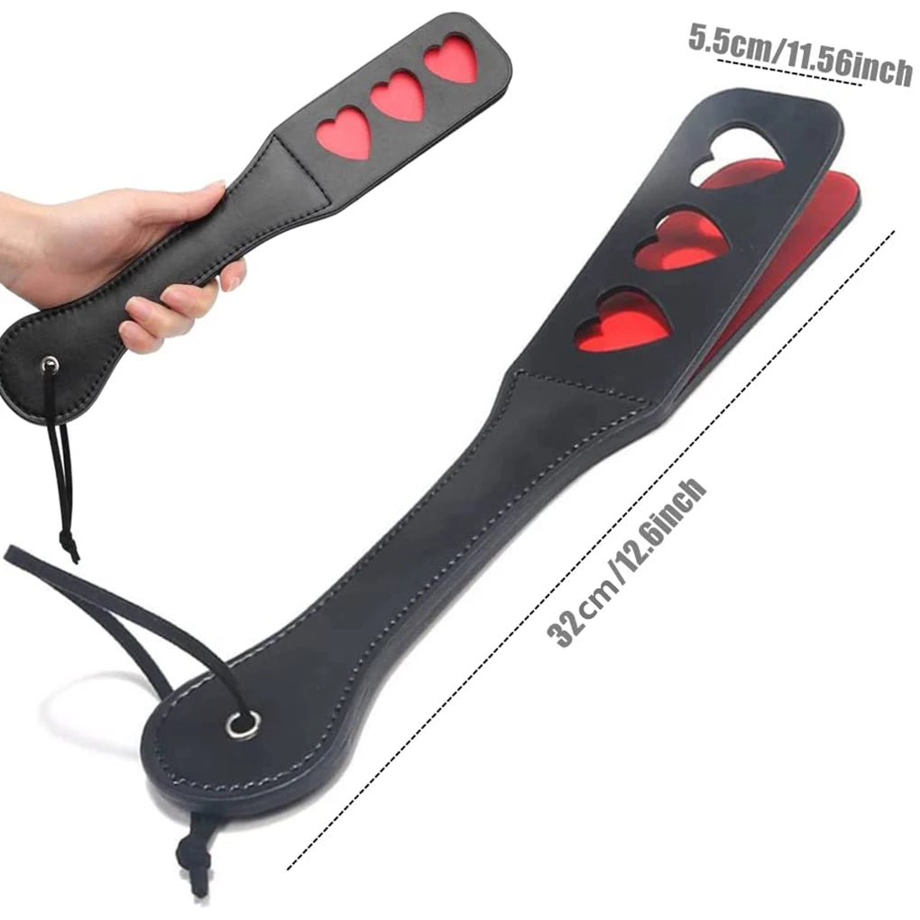 kawaii ddlg spanking paddle with durable vegan leather, palm-sized and lightweight for playful punishment