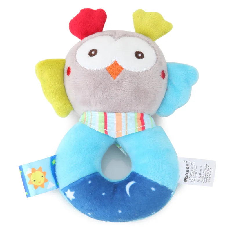 Kawaii owl plush rattle for babygirl, ideal for ddlg, abdl, and kawaii cutecore toy fun.