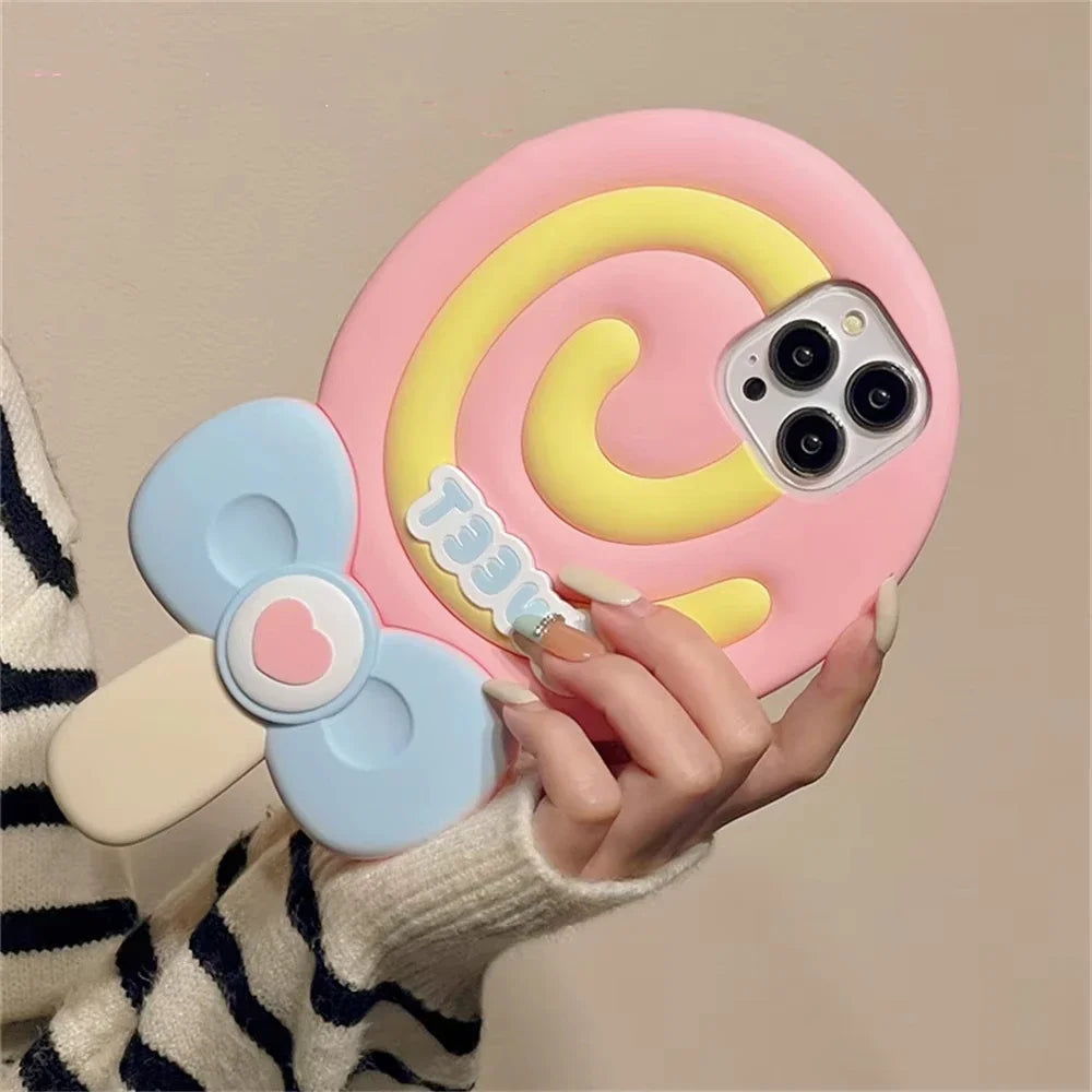kawaii pastel lollipop phone case softcore ddlg abdl candy charm phone accessory