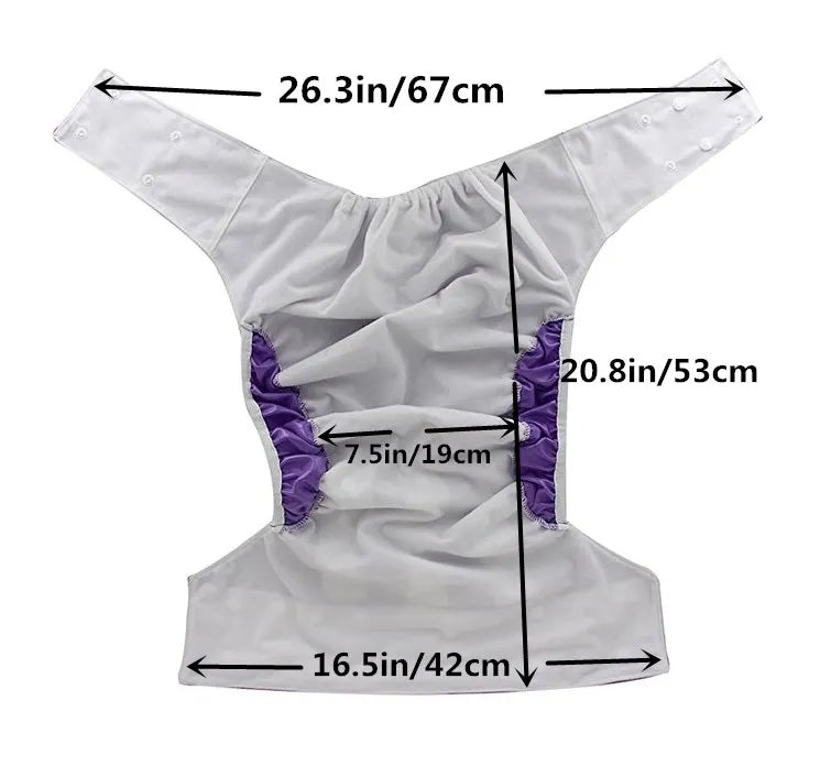 ABDL diaper in pastel pink safari print with adorable animal designs