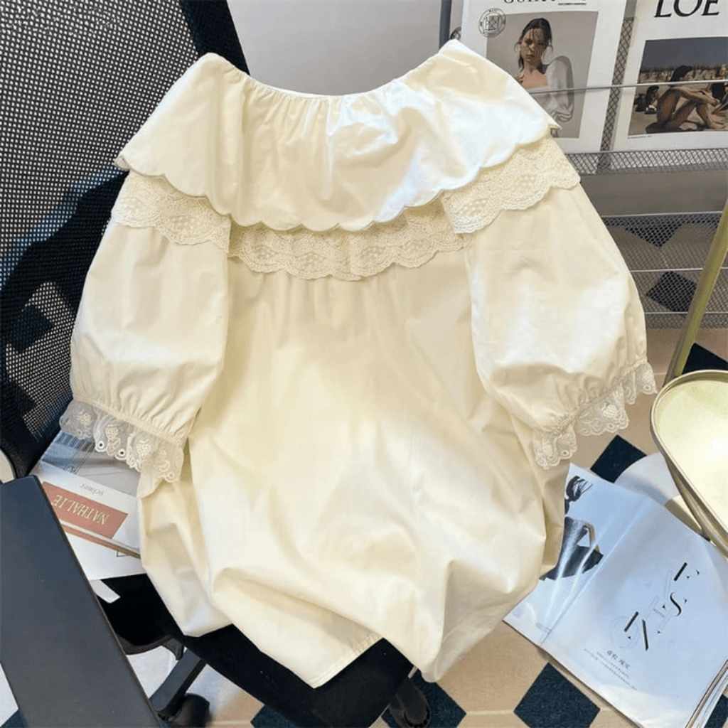 Kawaii teddy bear party lolita top with soft fabric and cute pastel vibes for sweet girl looks