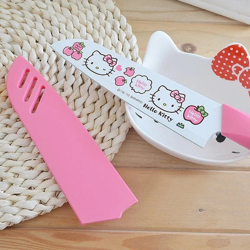 Pink kitty peeler & slicer duo for DDLG & ABDL kawaii cooking tools