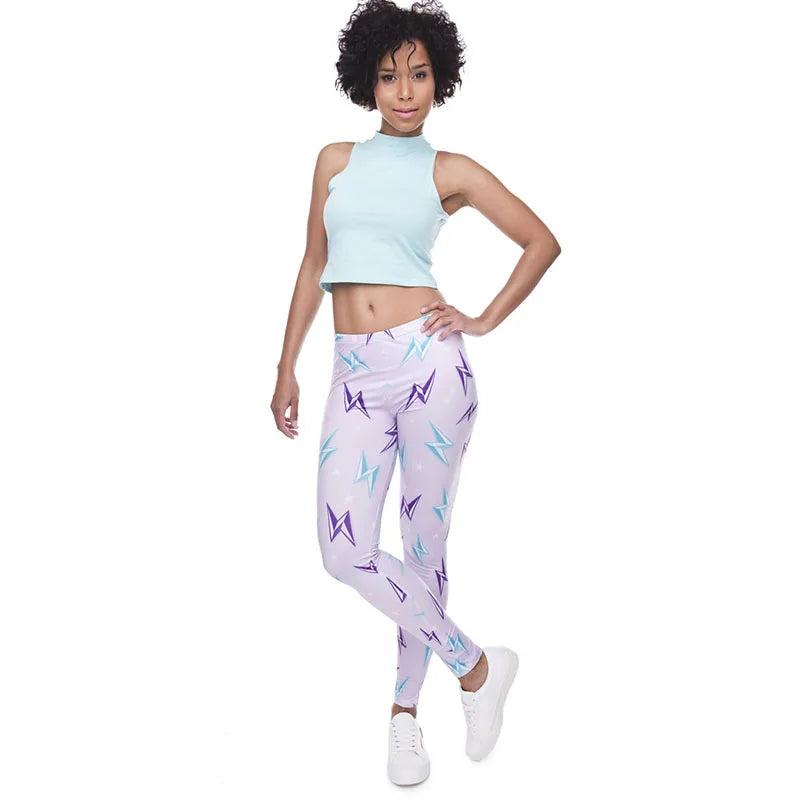 lightning babe leggings pastel goth bratty soft stretch comfy high waist DDLG ABDL cutecore