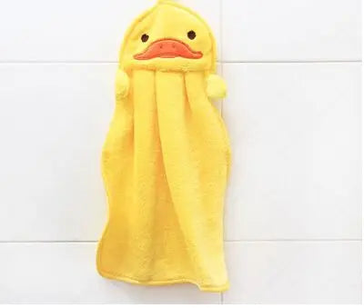 yellow duck cartoon hand towel for ABDL little space use, soft, colorful, and kawaii