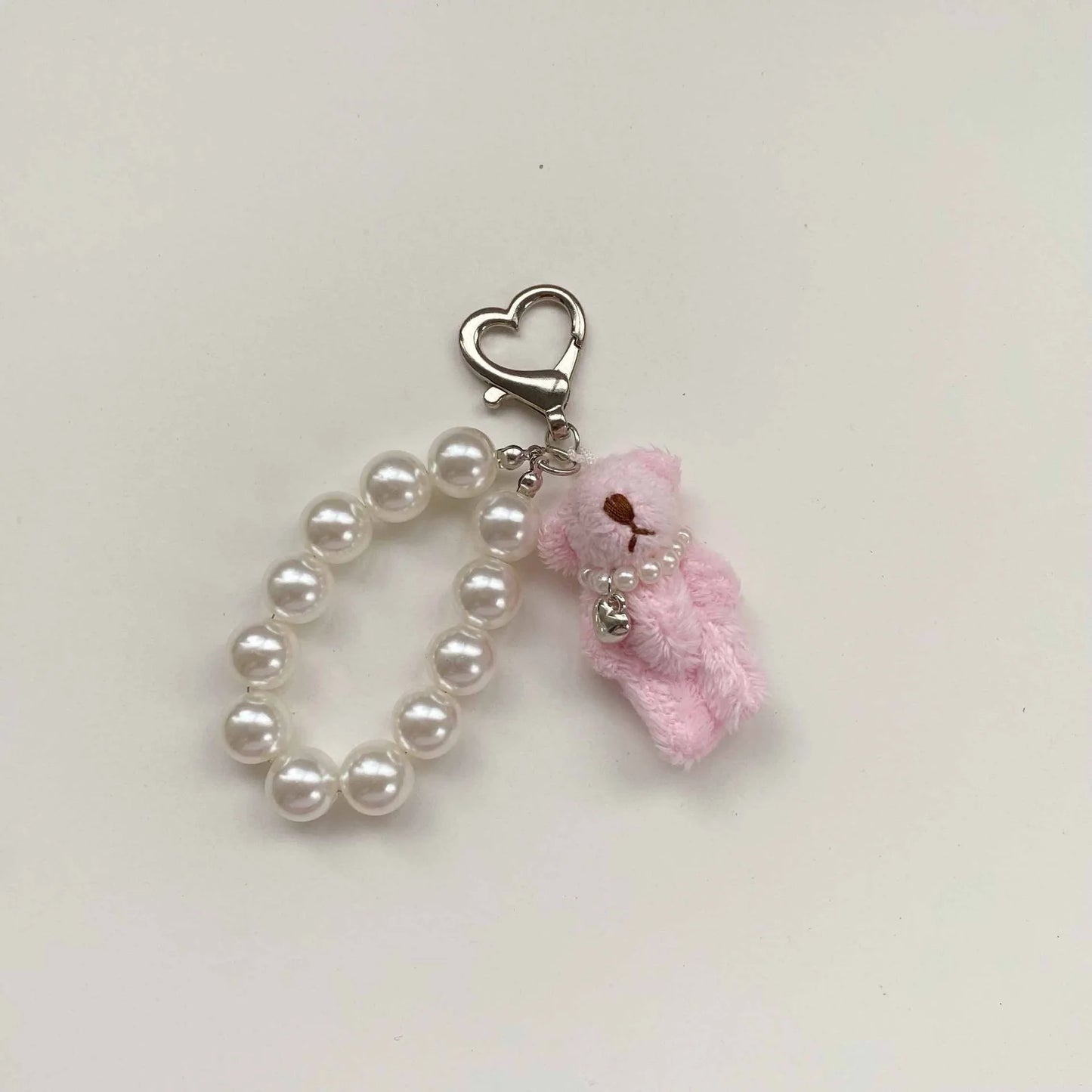 Lolita Mini Animal Keychain, pink teddy plush, cute pastel charm, cutebaddie & ABDL accessory