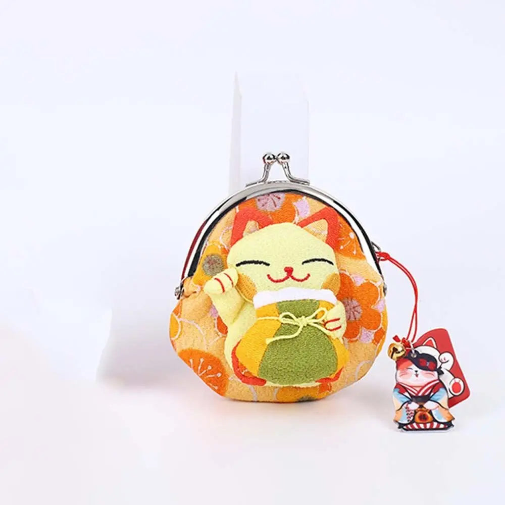 Japanese lucky koi kitty purse, kawaii coin pouch style