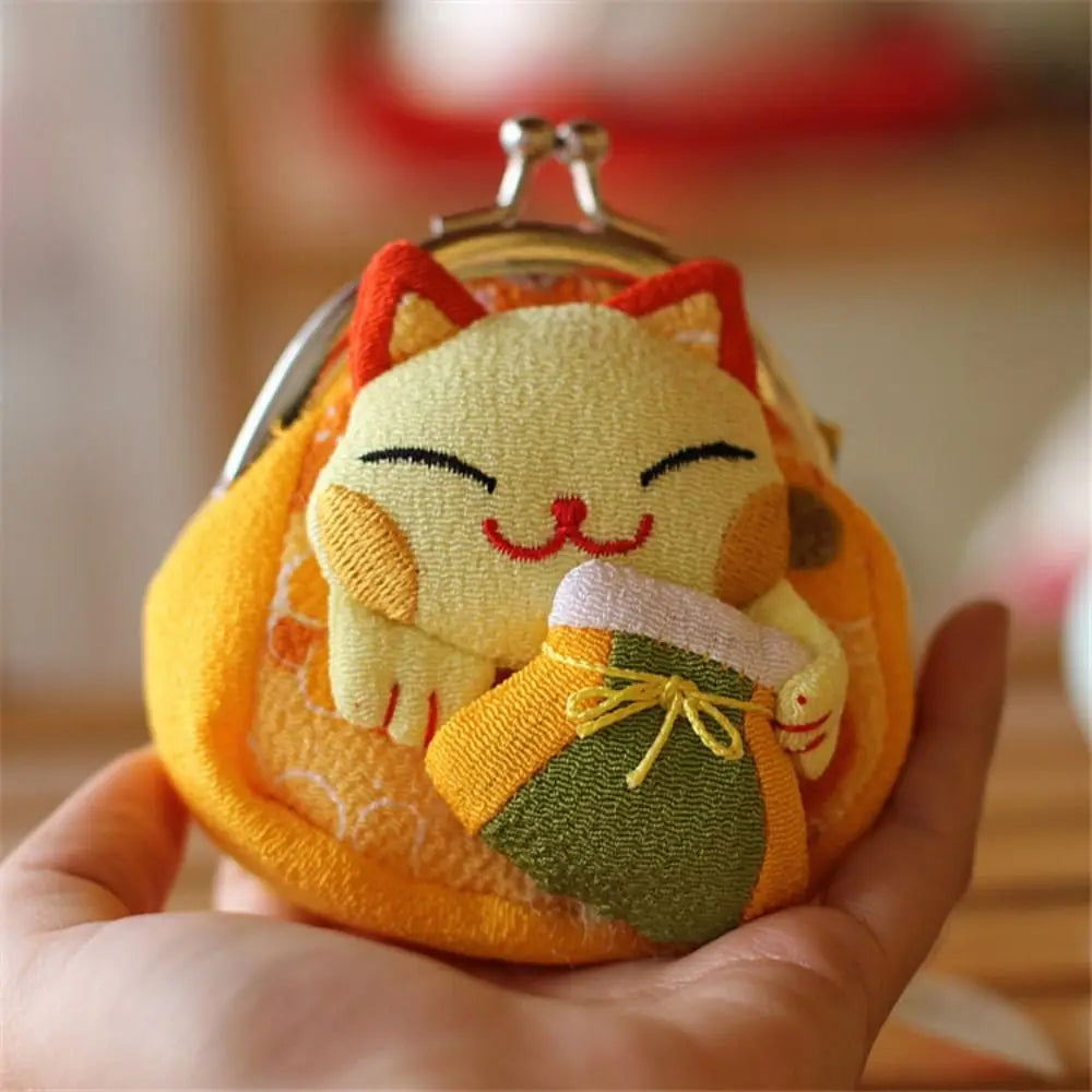 Lucky koi kitty purse, J-fashion inspired kawaii coin pouch