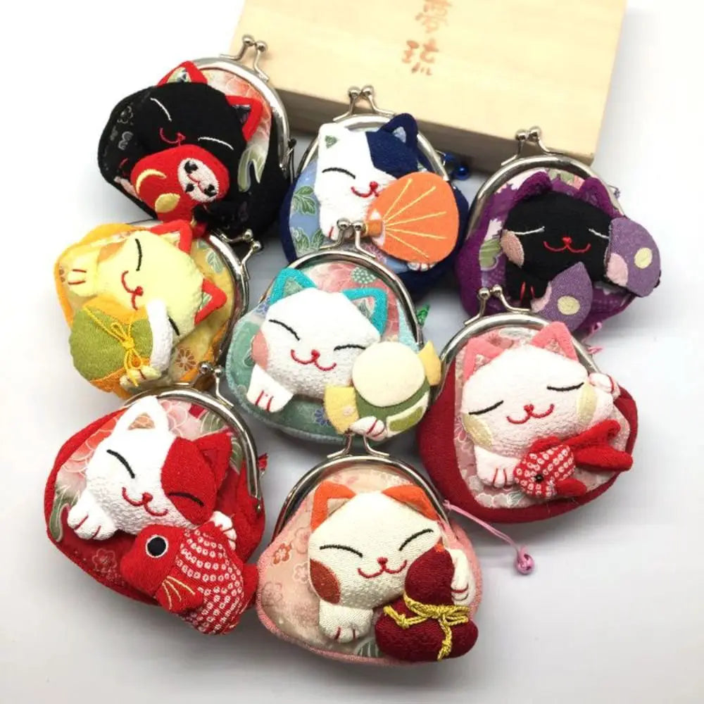 Mini lucky koi kitty purse, kawaii coin bag for littlespace