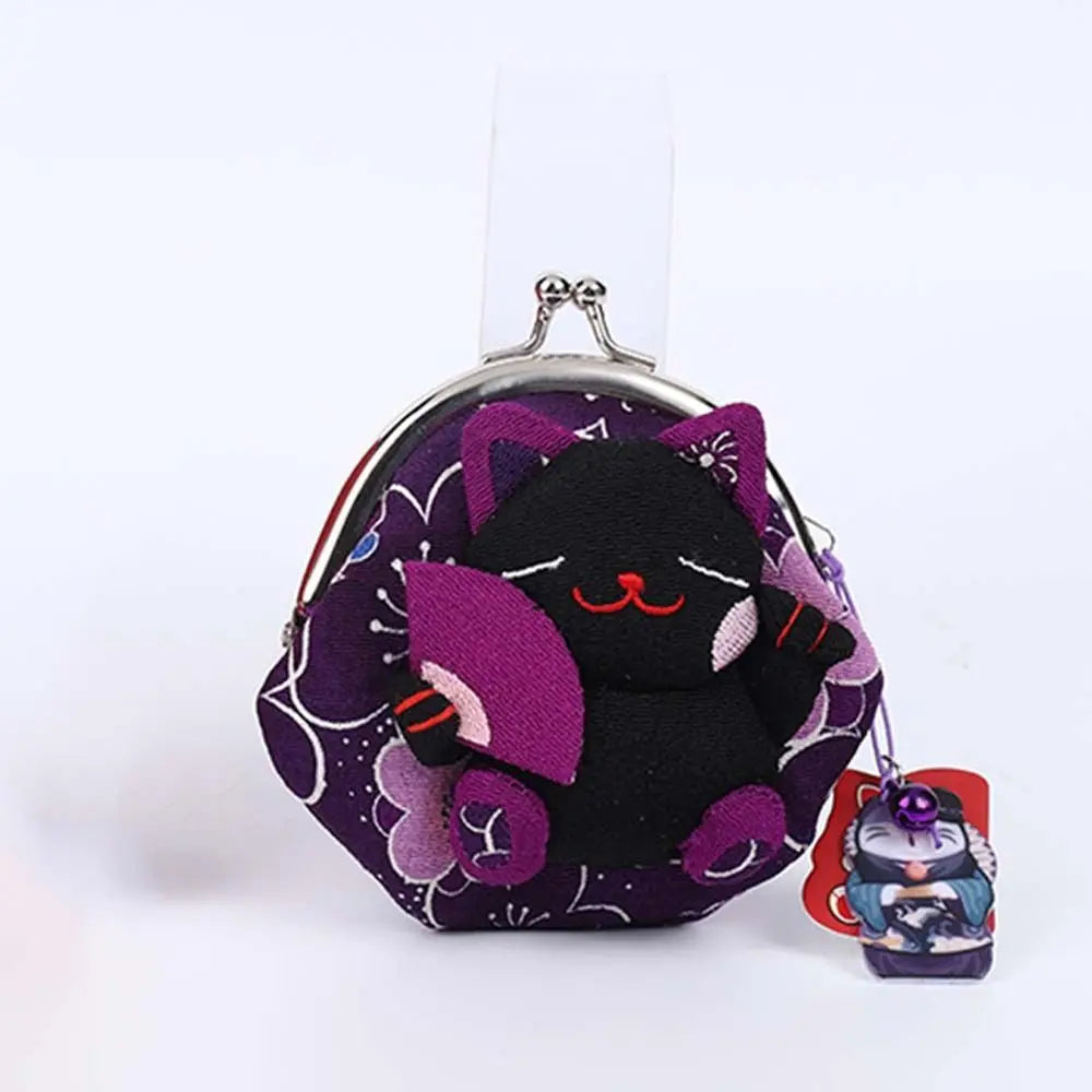 Pastel lucky koi kitty purse, kawaii coin pouch for littles