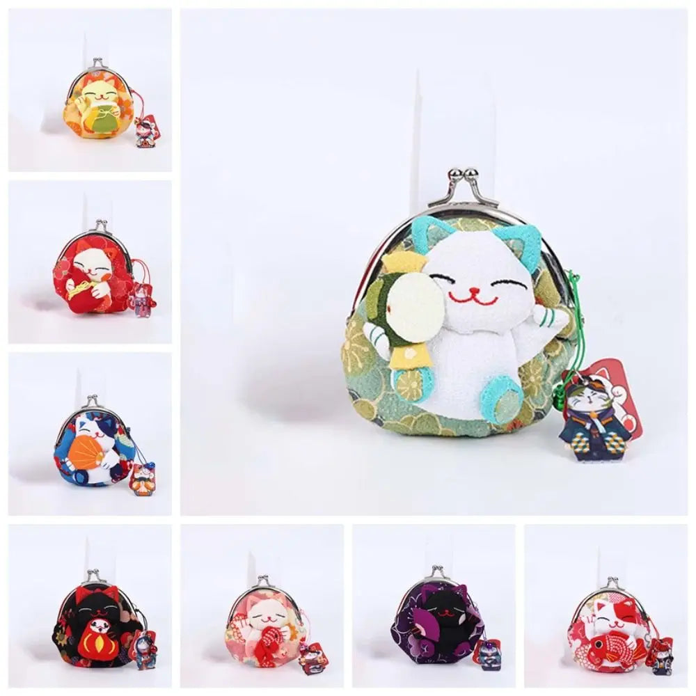 Lucky koi kitty purse, pastel kawaii trinket pouch