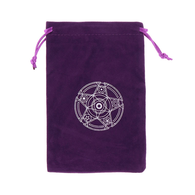 Dark purple Lunar Veil deck pouch with moon and stars for ABDL oracle and tarot decks