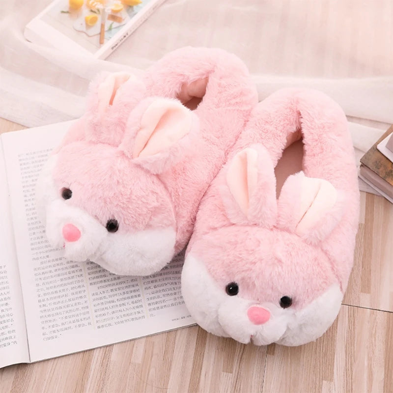 Grey Marshmallow Hop Bunny Slippers, marshmallow-soft cozy slippers for DDLG & ABDL cutecore fun