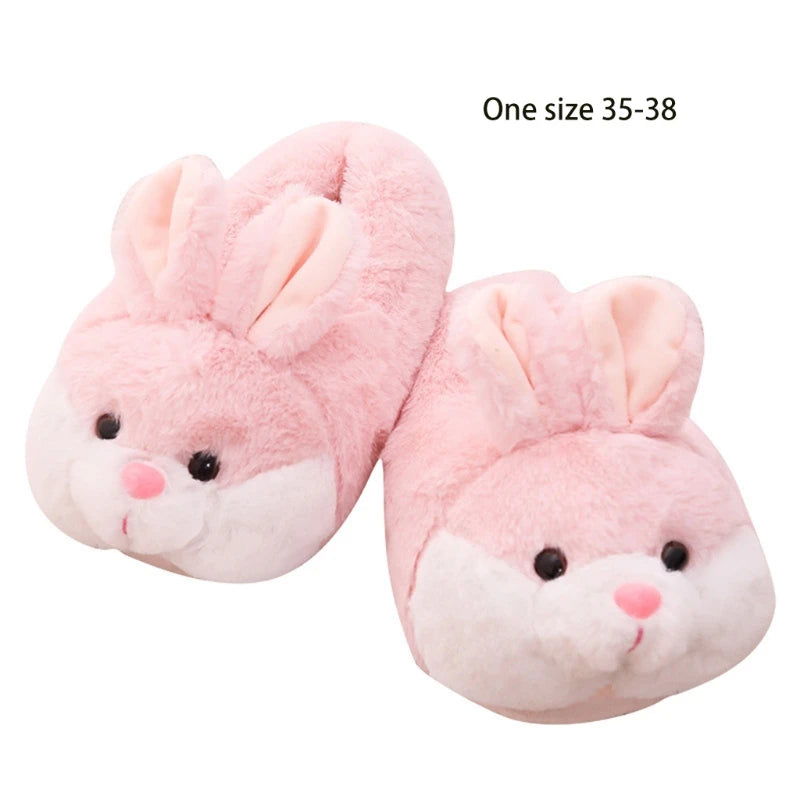 Marshmallow Hop Bunny Slippers in Pastel Grey & Pink, extra-soft kawaii slippers for DDLG & ABDL