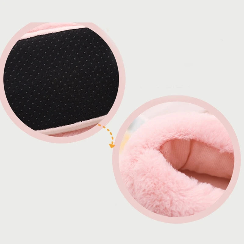 Pastel Pink Marshmallow Hop Bunny Slippers, soft plush kawaii footwear for DDLG & ABDL lounging