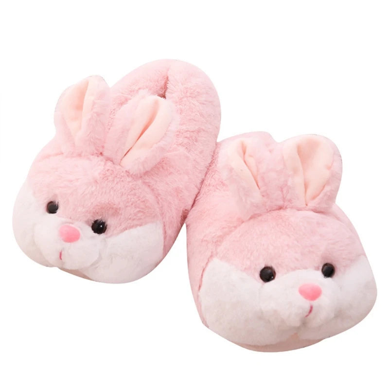 Marshmallow Hop Bunny Slippers in Pastel Pink, ultra-soft kawaii footwear for DDLG & ABDL lounging