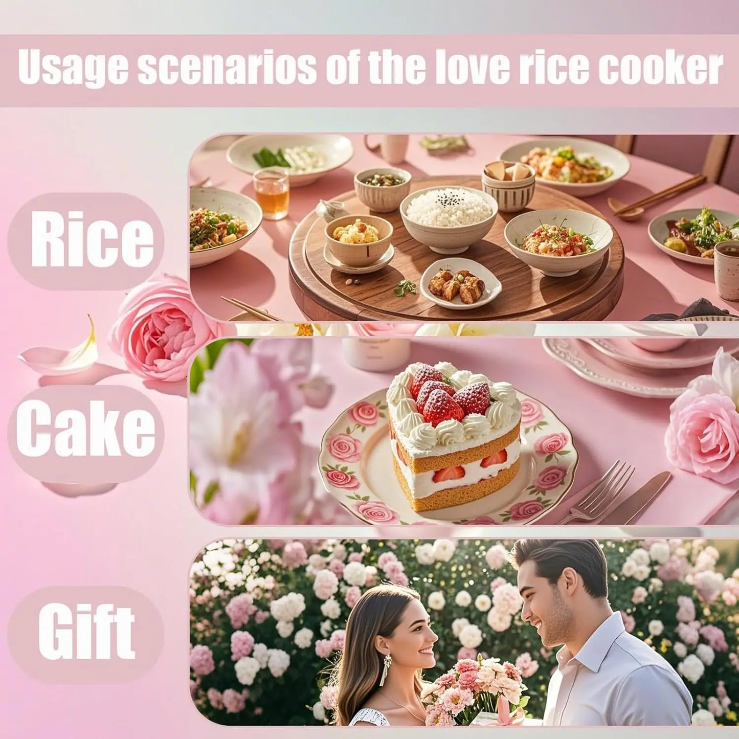 Microcomputer controlled pink rice cooker for precise and fluffy results