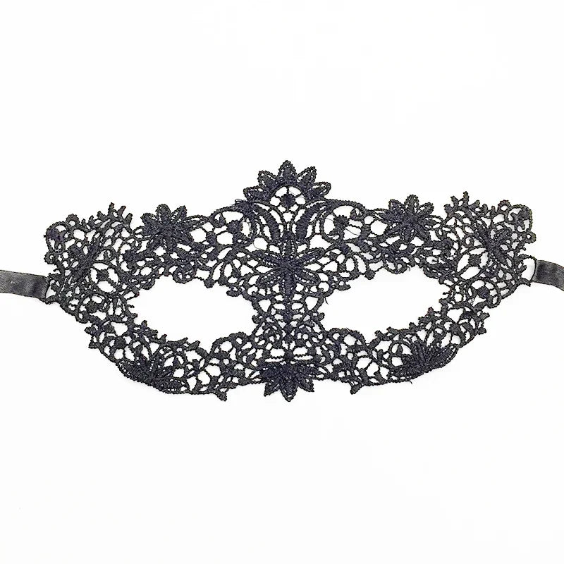 Midnight Luxury VIP Lace Eye Mask, delicate black lace for cutecore, kawaii, and flirty DDLG moments