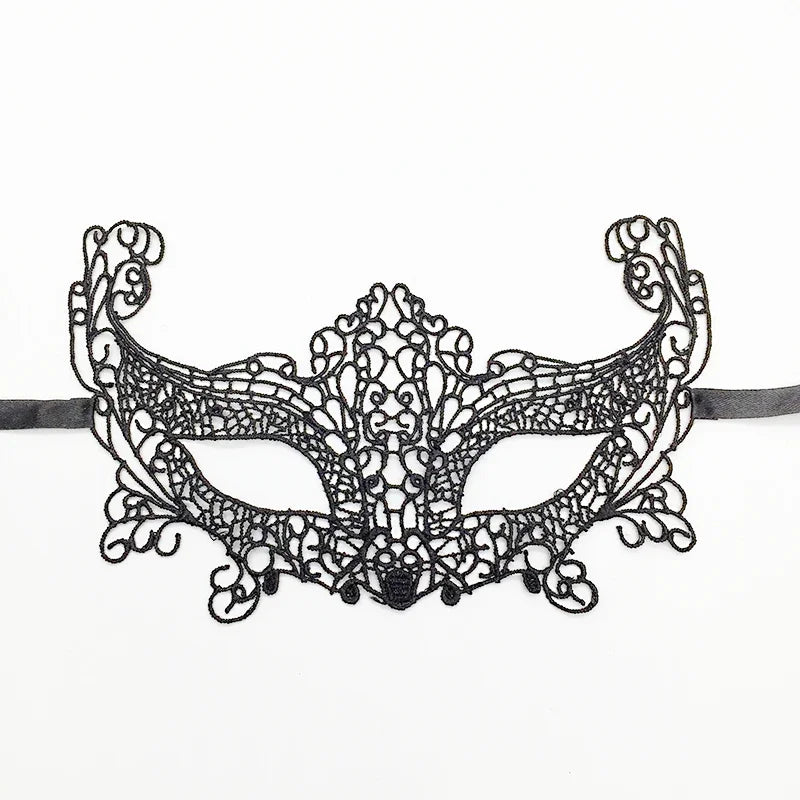 Midnight Luxury VIP Lace Mask in soft black lace, perfect for flirty DDLG moments