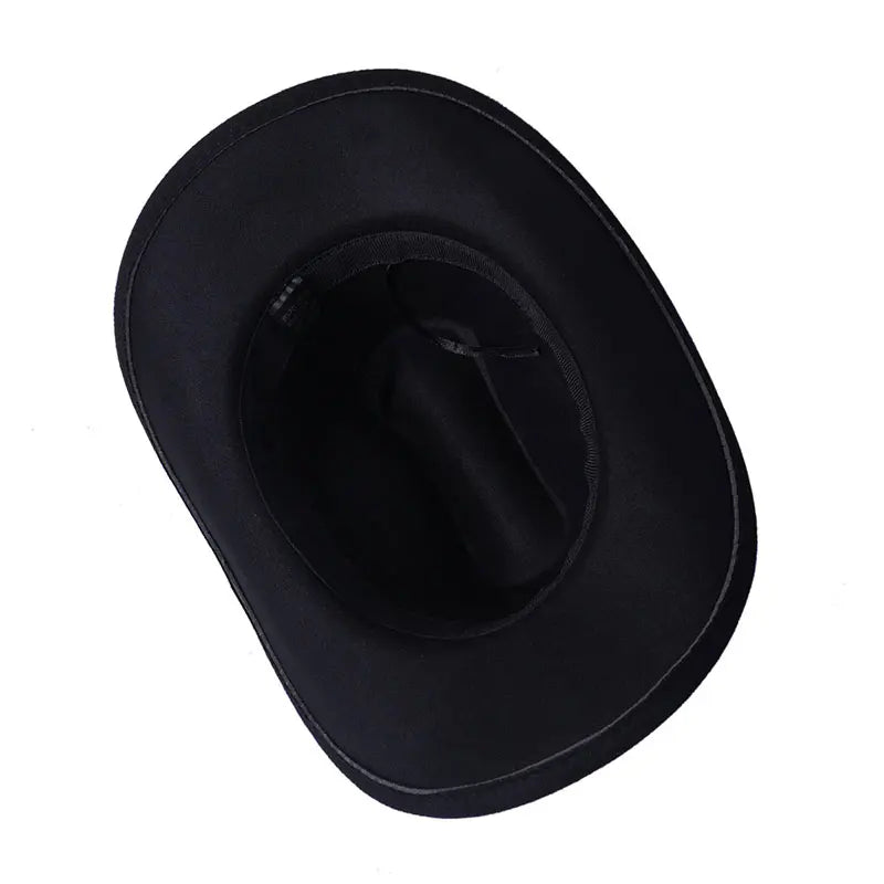 Midnight Sparkle Cowgirl Hat black sparkle finish, kawaii cutecore western style, little-space approved