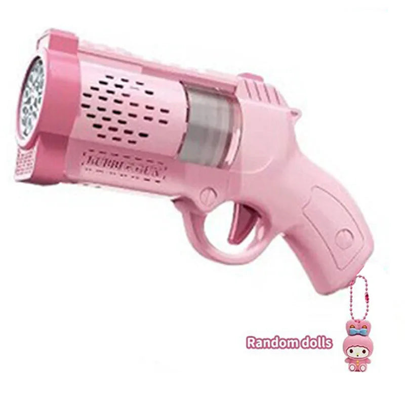 Cute Pink Bubble Gun Machine, automatic soap blower for littles, playful DDLG/ABDL fun and magical bubbles