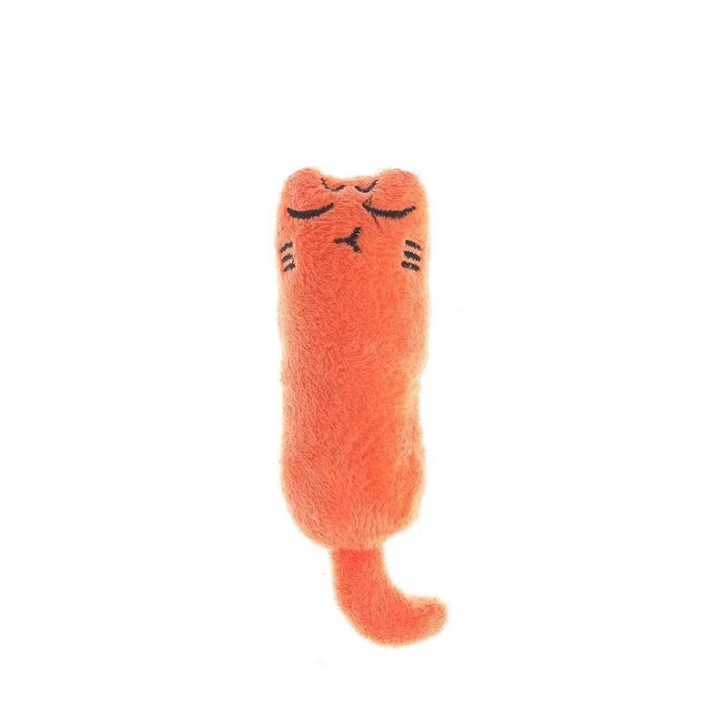 Orange kawaii catnip pillow toy perfect for kitten playtime