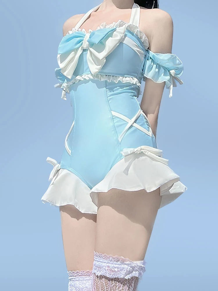Pastel blue Coastal Dream Onesie perfect for ddlg and abdl aesthetics